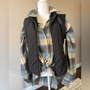 Black Quilted Vest for Women